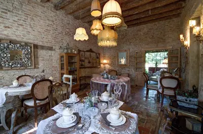 Area soggiorno di Glamping Canonici di San Marco