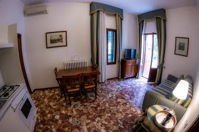 Area soggiorno di Zaffiro Apartment VENICE