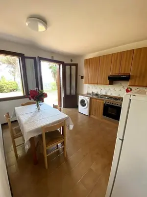 Cucina o angolo cottura di Tenuta da Mosè con vista sui colli asolani