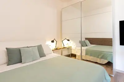 Letto o letti in una camera di Monolocale - Piano terra - Ingresso indipendente