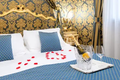 Letto o letti in una camera di Hotel San Giorgio