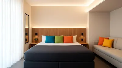 Letto o letti in una camera di Hotel Miramare