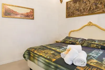 Letto o letti in una camera di Marco Antonio flat in Venice -Cannaregio district near Sinagogue