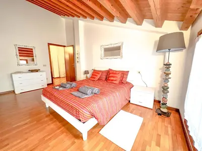 Letto o letti in una camera di ERMAN HOUSE - Calle veneziana in Riviera del Brenta