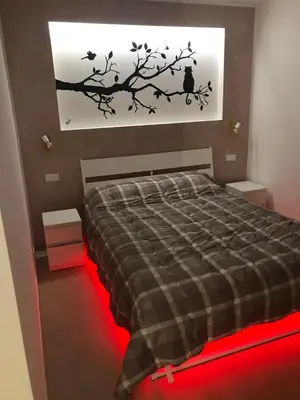 Letto o letti in una camera di Villa Mirella