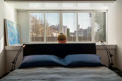 Letto o letti in una camera di Mel House
