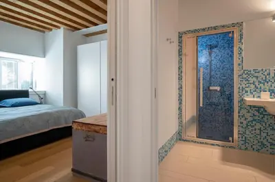 Letto o letti in una camera di Mel House