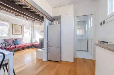 Cucina o angolo cottura di San Marco vista sui tetti veneziani Apartment
