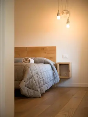 Letto o letti in una camera di Ca' del Biss