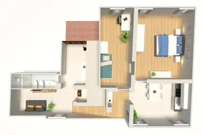 Letto o letti in una camera di La casa perfetta per le vacanze