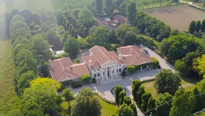 Vista aerea di VILLA GERLA, un angolo di paradiso vicino Padova e Venezia