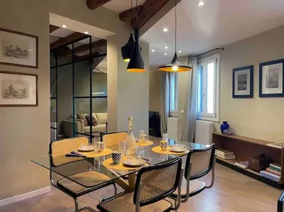 Area soggiorno di Cà Cornelia - a rooftop terrace with dazzling view