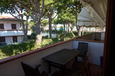 Balcone o terrazza di Appartamento Al Porticciolo-Residence con piscina-Cavallino Treporti