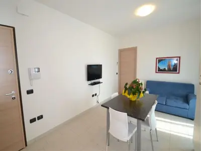 TV o dispositivi per l'intrattenimento presso Apartment in the heart of Rosolina Mare