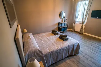 Letto o letti in una camera di Casa Enrico e Anna